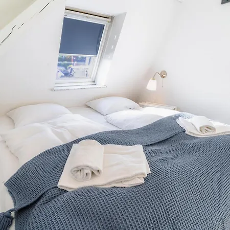 Hafenkoje Mit Blick Ueber Hafen Und Altstadt Flensborg